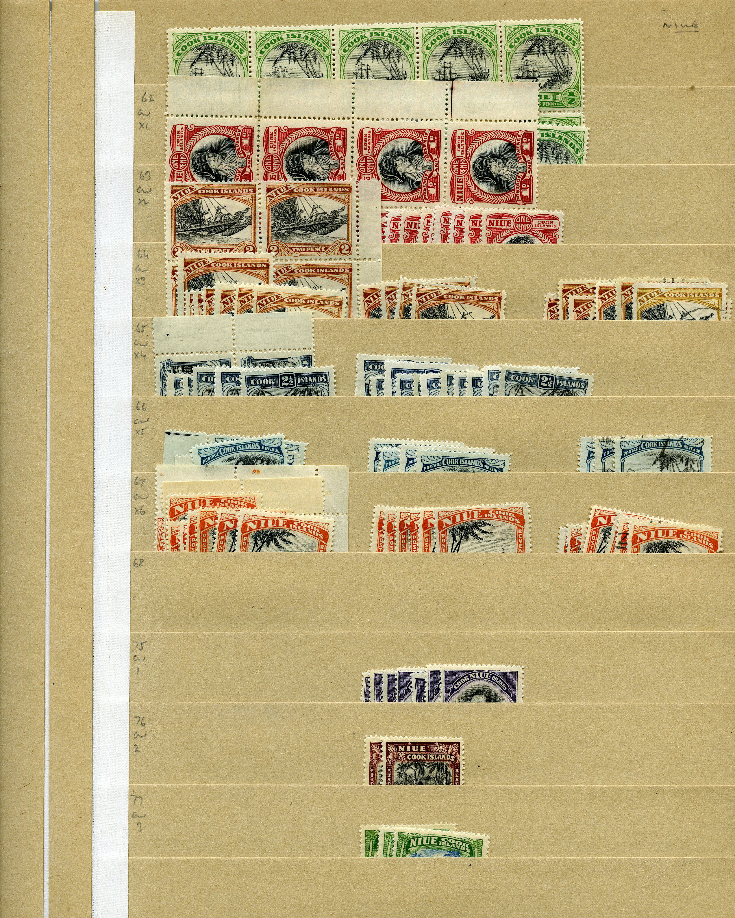 Small KG VI stock on manila stocksheets,...