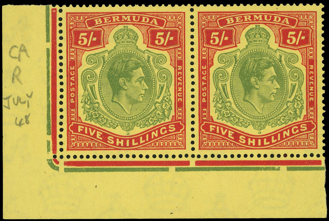 Bermuda SG 118e pair mint