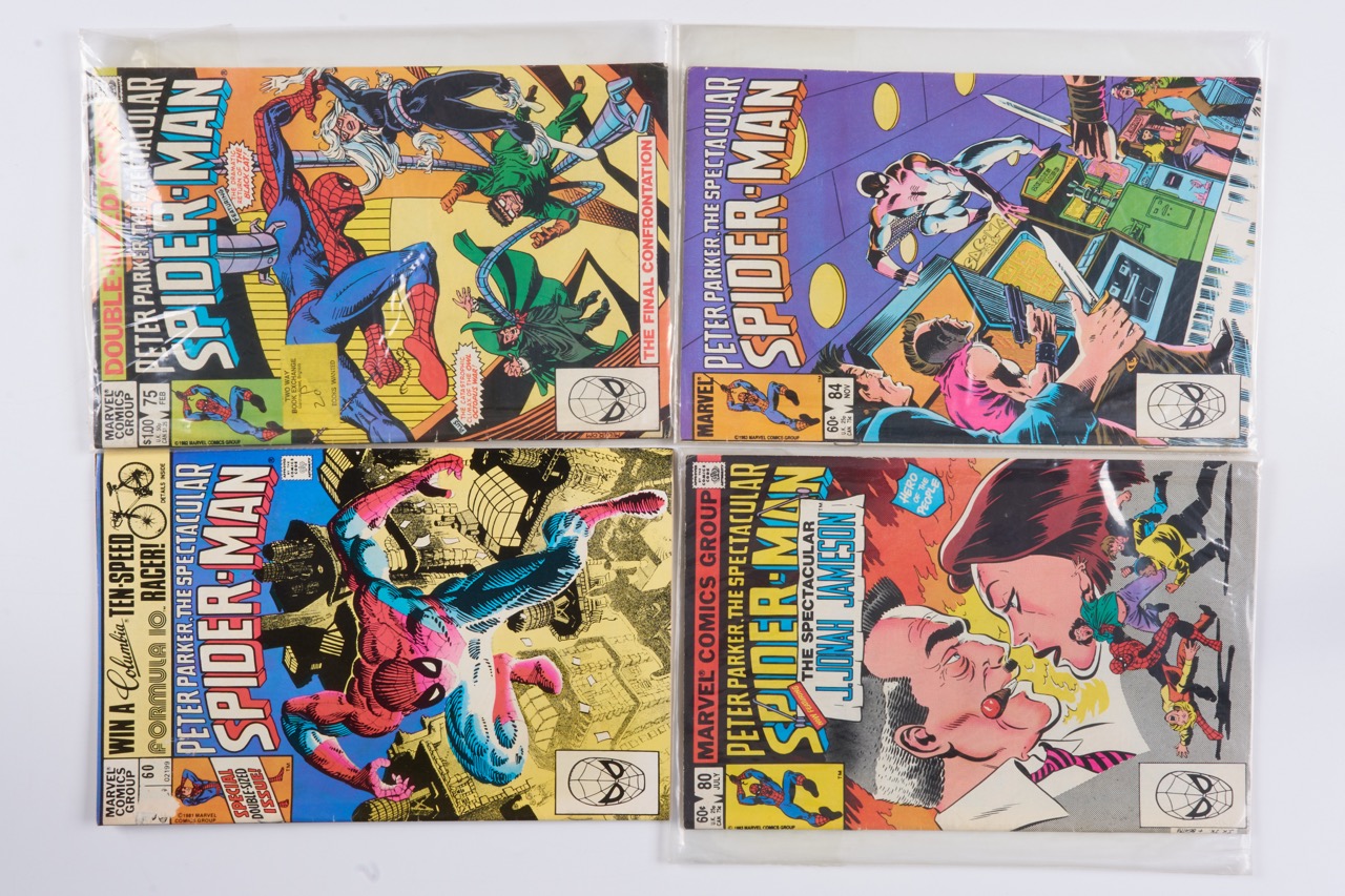 Peter Parker Spectacular Spider-Man, Web of Spider-Man and vs. Wolverine (Marvel Comics, 1981-92) Bundle of 8