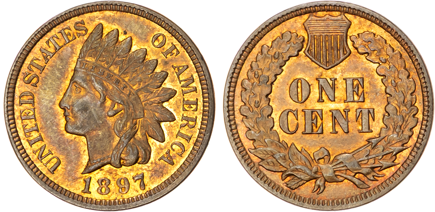USA, Indian Head bronze Cent, 1897