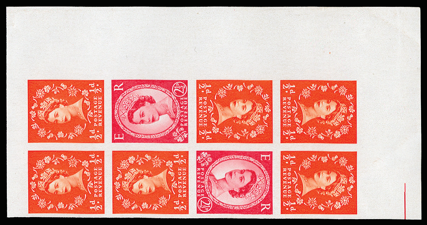 GB 1963 ½d+2½d "Wildings" (Wmk. Crowns, Chalky paper). Superb unmounted o.g top left hand corner margin… SG570m var