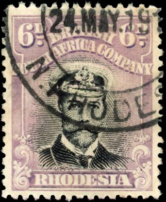 Rhodesia 6d SG 229b "Thornton's Stripes" used