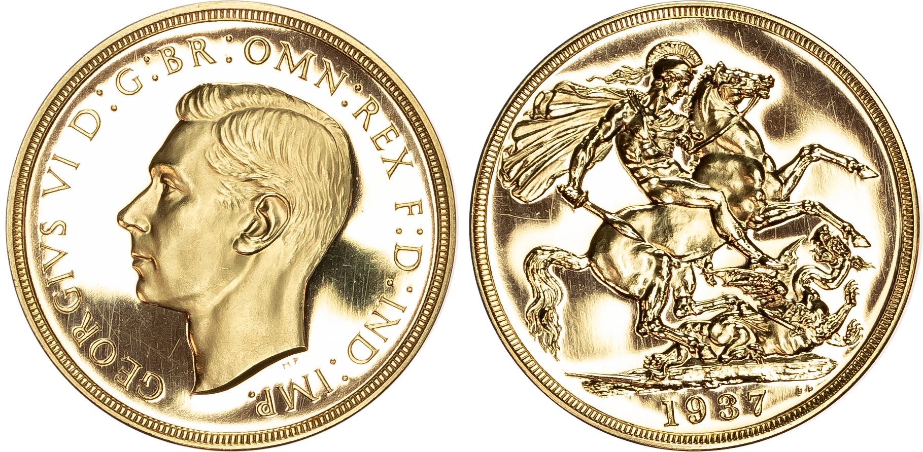 George VI (1936-1952), Proof Two Pound, 1937.