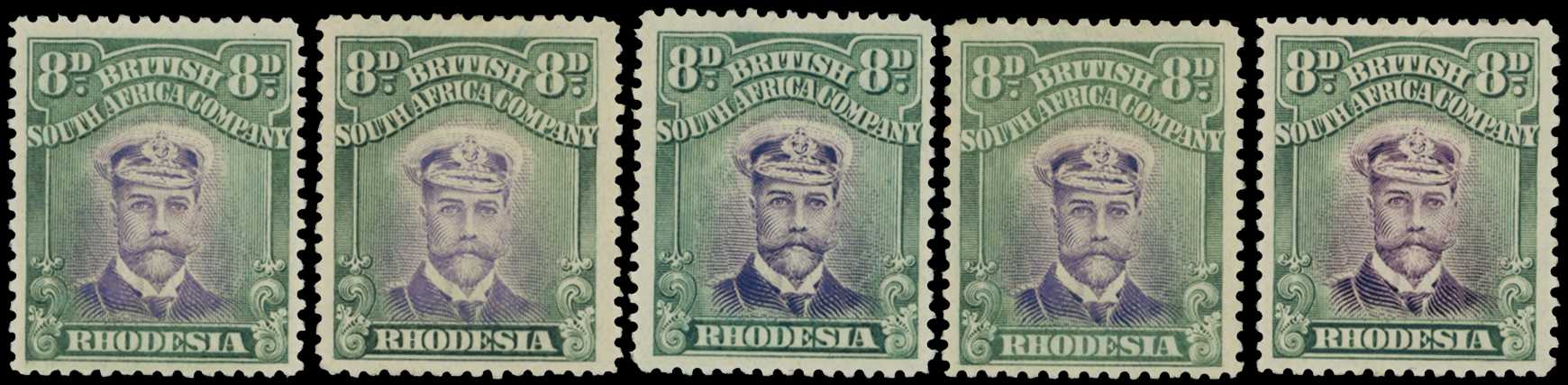 1913-7 8d Head Die II, perf 14, in...