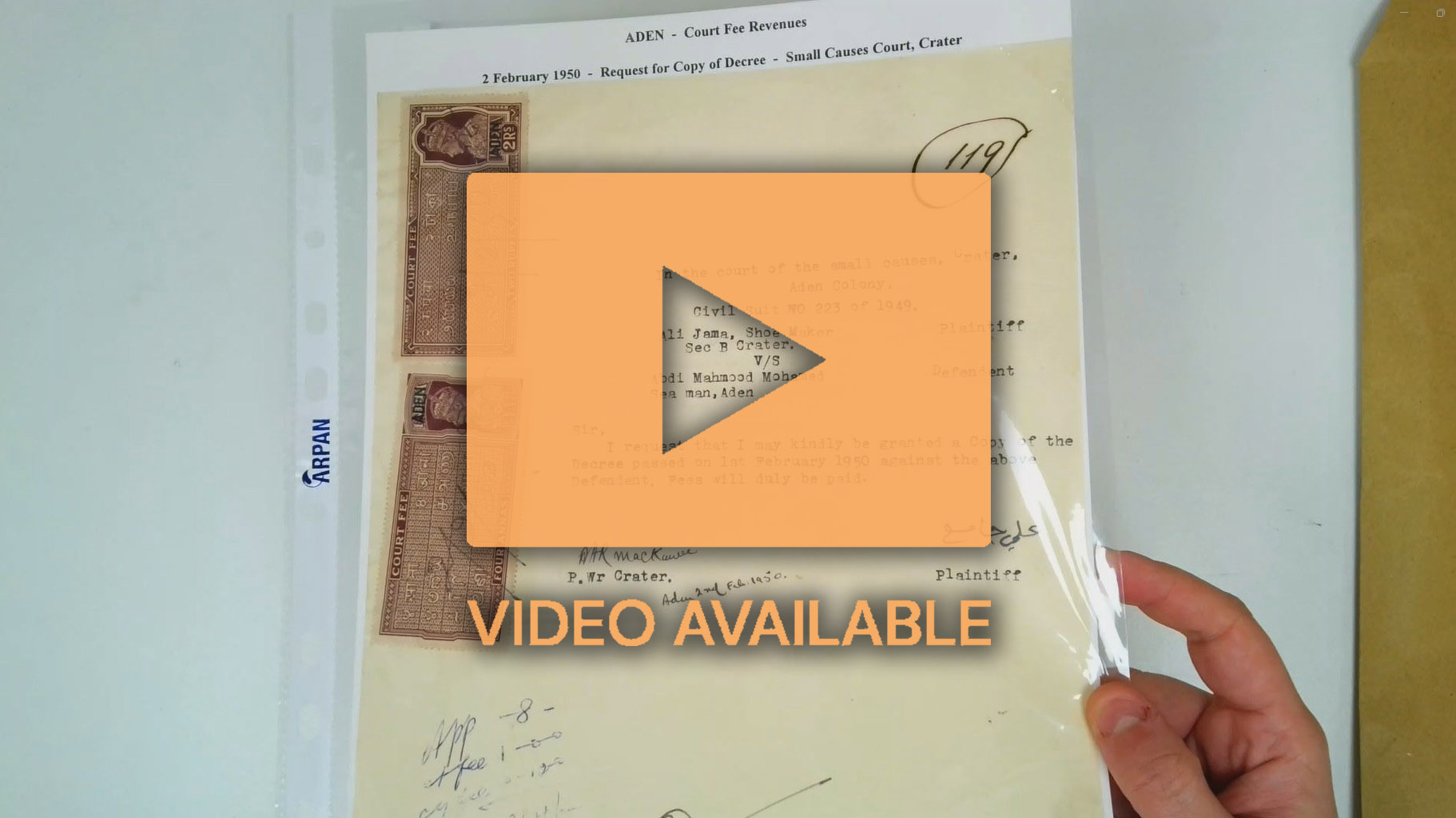 Aden Court Fee documents