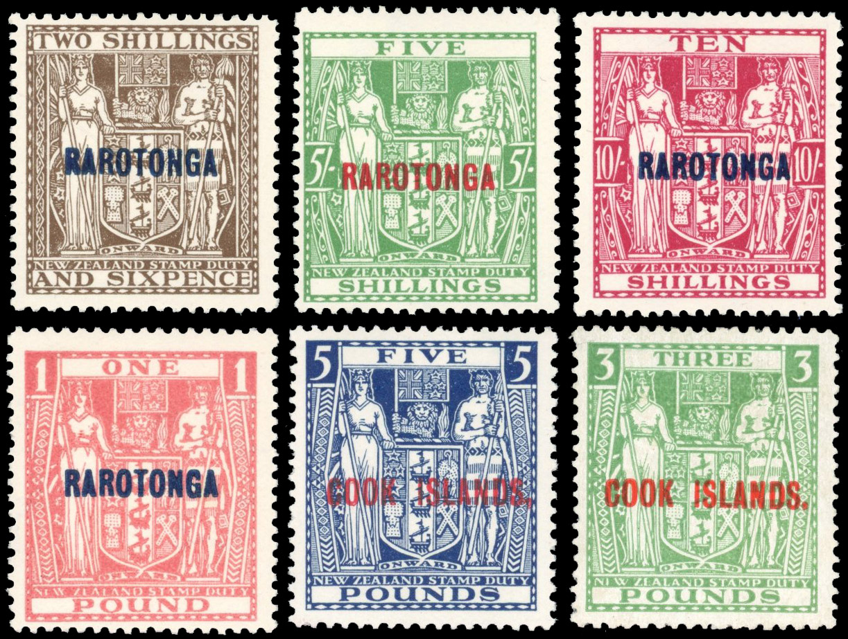 Cook Islands SG 76/98b 1921-48 postal fiscal mint range