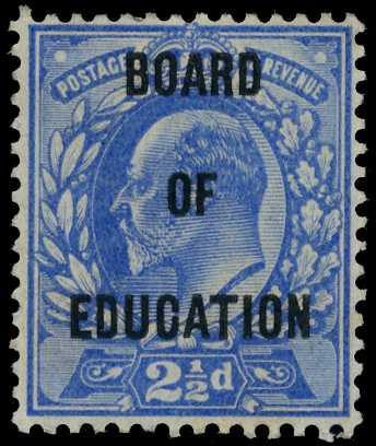 1902 2½d Ultramarine (Board of Education)....