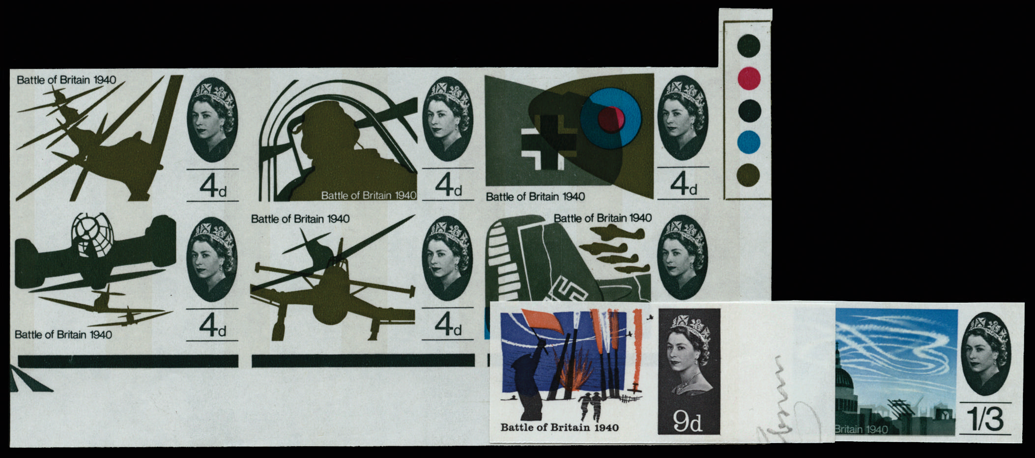 GB 1966 SG 671-8p imprimaturs