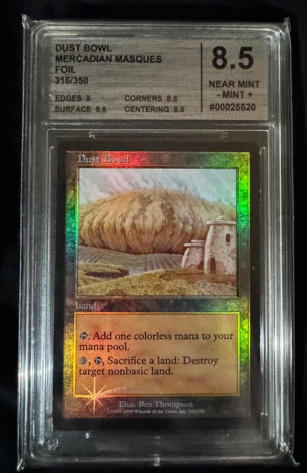 Magic The Gathering - Dust Bowl FOIL - Mercadian Masques - CMG 8.5 Near Mint/Mint 