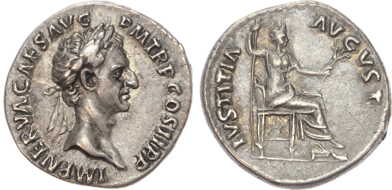 Nerva (AD 96-98) AR Denarius, Rome, AD 96, 3.73g. 