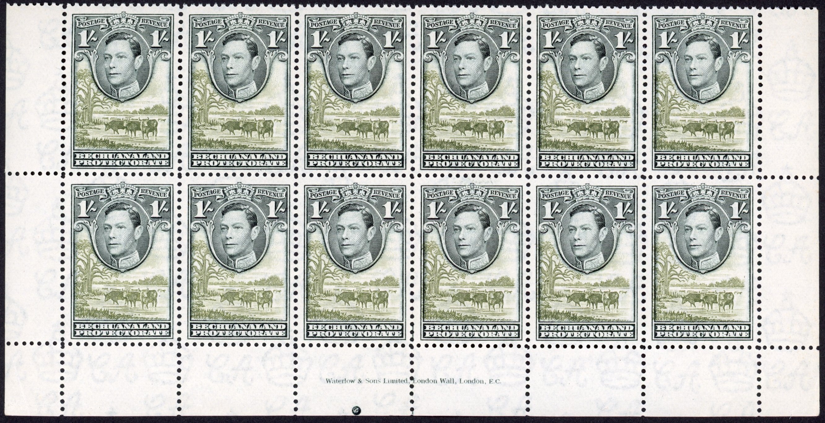 Bechuanaland SG 125a block mint