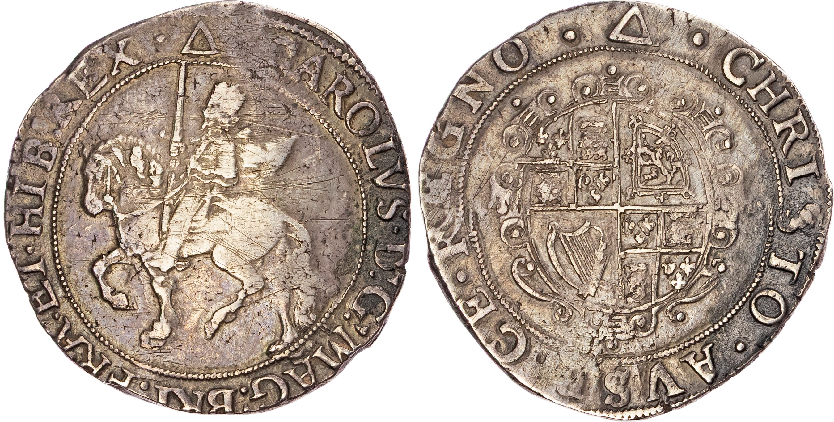 Charles I (1625-1649), AR Halfcrown, Group III, type 3a2.