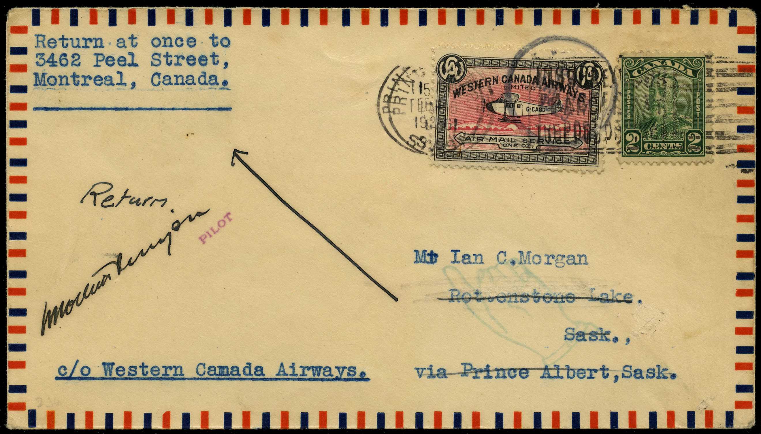 AIRMAILS: 1929 Western Canada Airways...