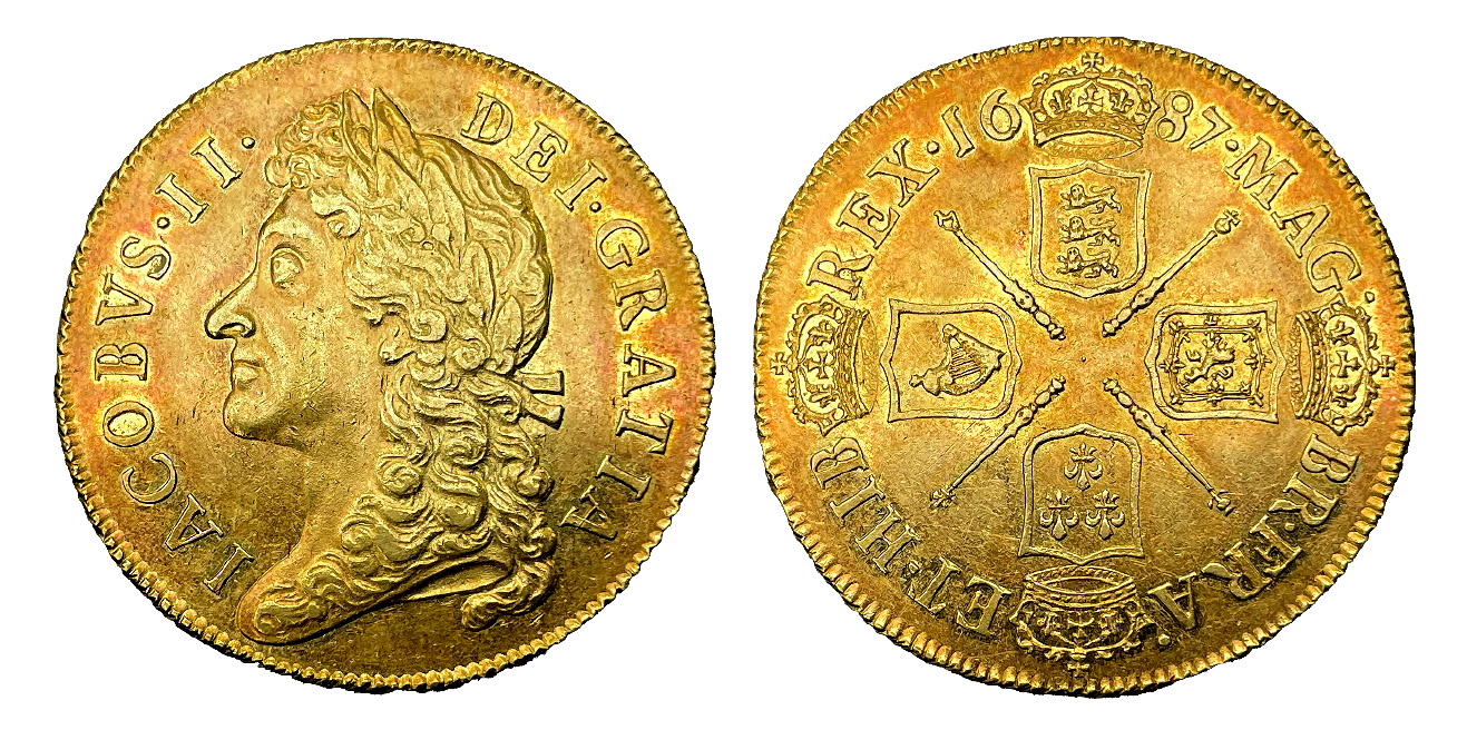 James II (1685-88), Two Guineas, 1687