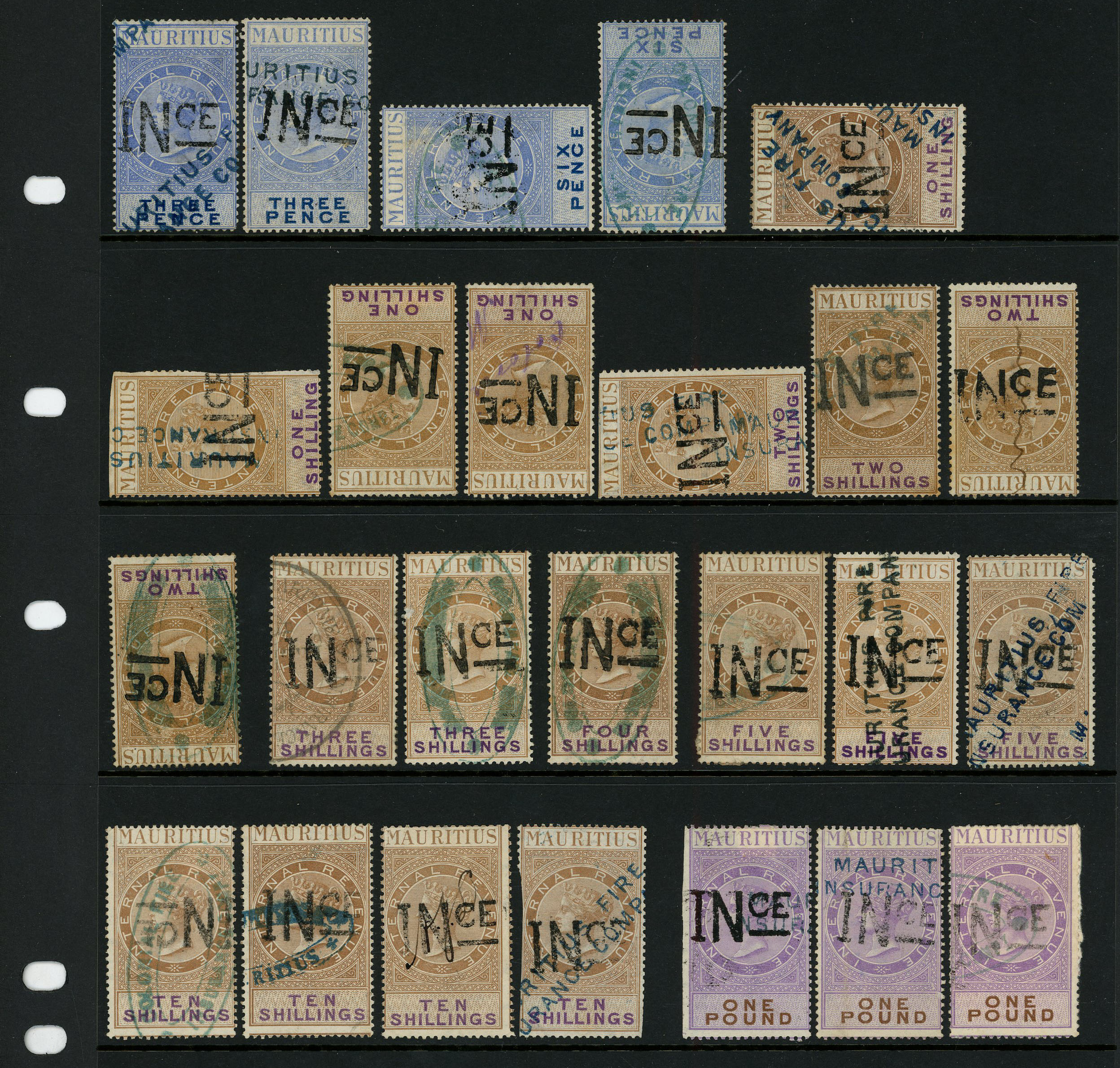 QV comprehensive collection on Hagner sheets including BILL...