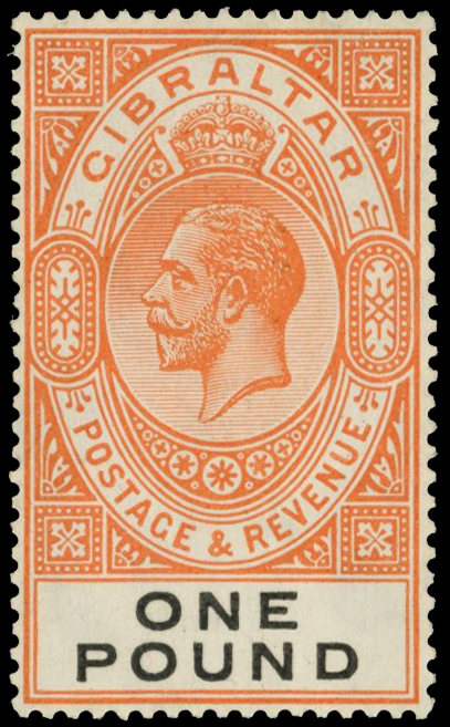 1927 £1 red-orange and black , fine o.g. SG...