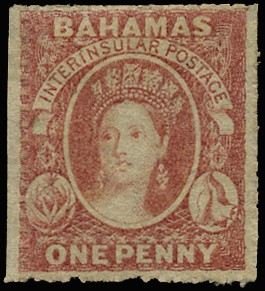 1861-62 1d lake, no wmk, rough perf 14...