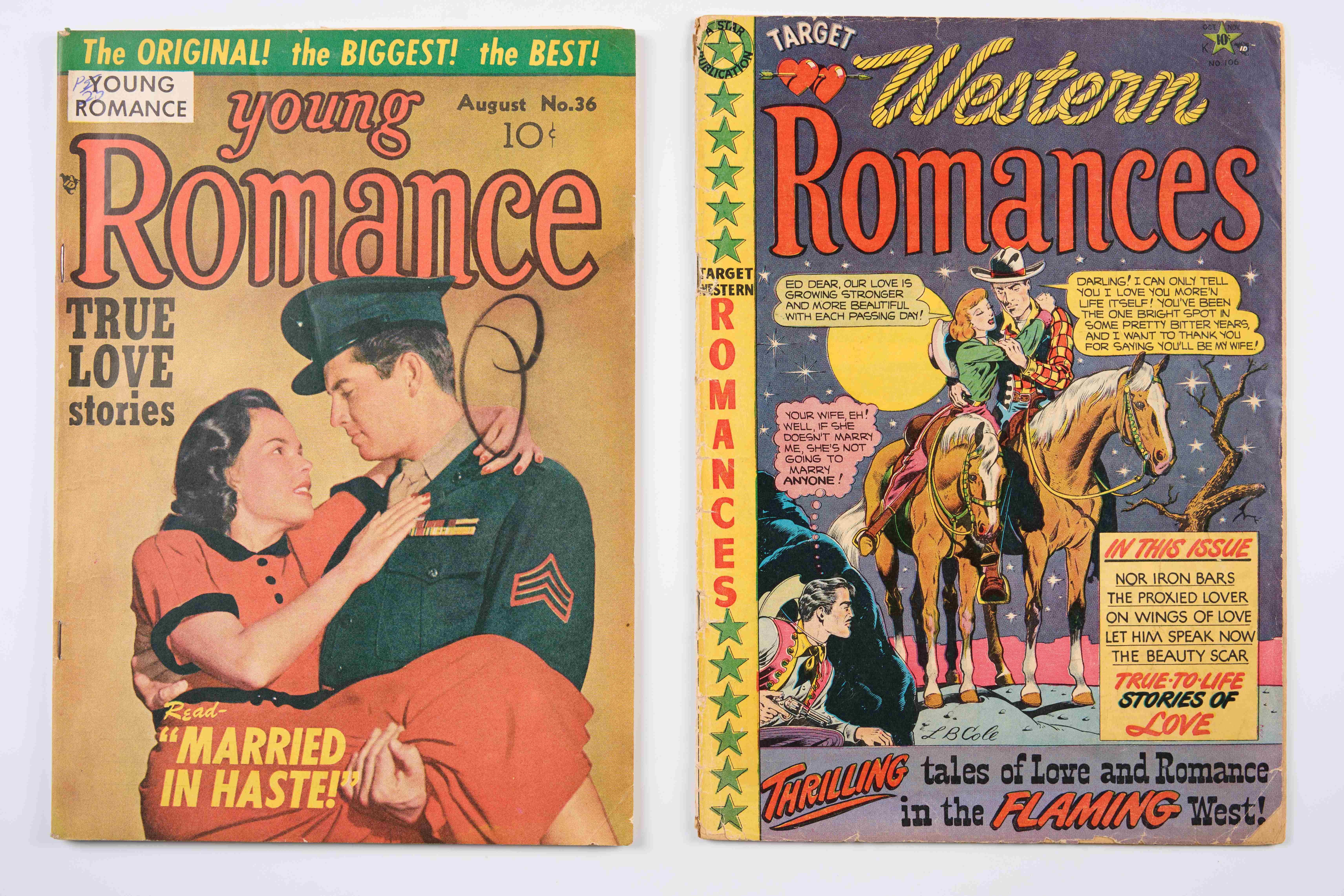 Young Romance, Western Romances, Popular Romance, First Romance & More (Prize/Star/Pines/Harvey/Atlas, 1949-58) Total 7
