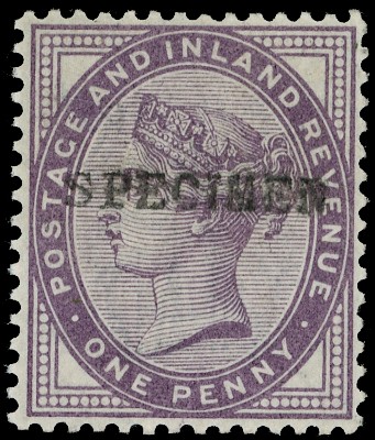 Great Britain 1881 1d lilac Pears Soap optd Specimen SG 172var