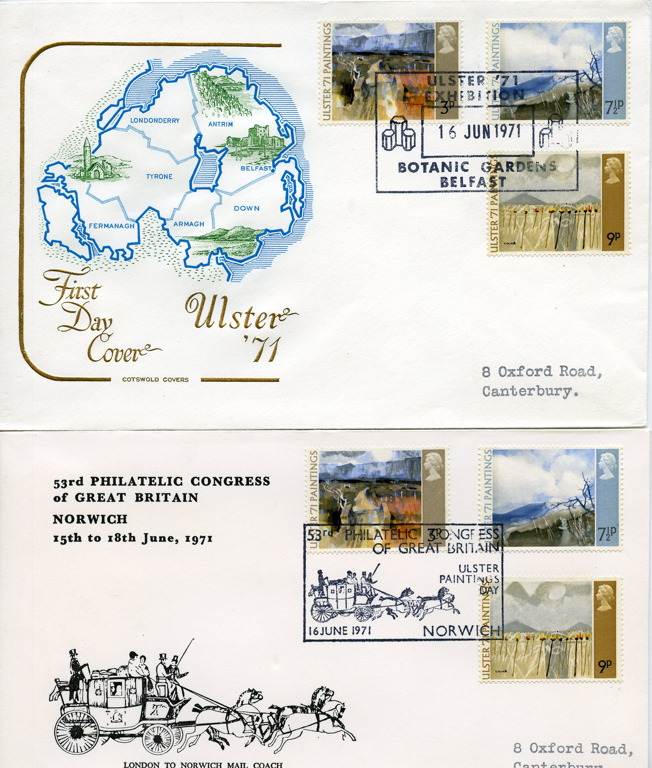 FIRST DAY COVERS: 1971 selection...