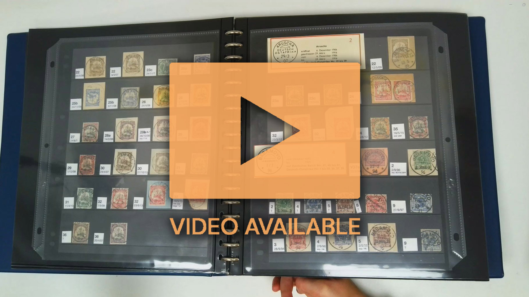 GERMAN EAST AFRICA postmark collection in three albums