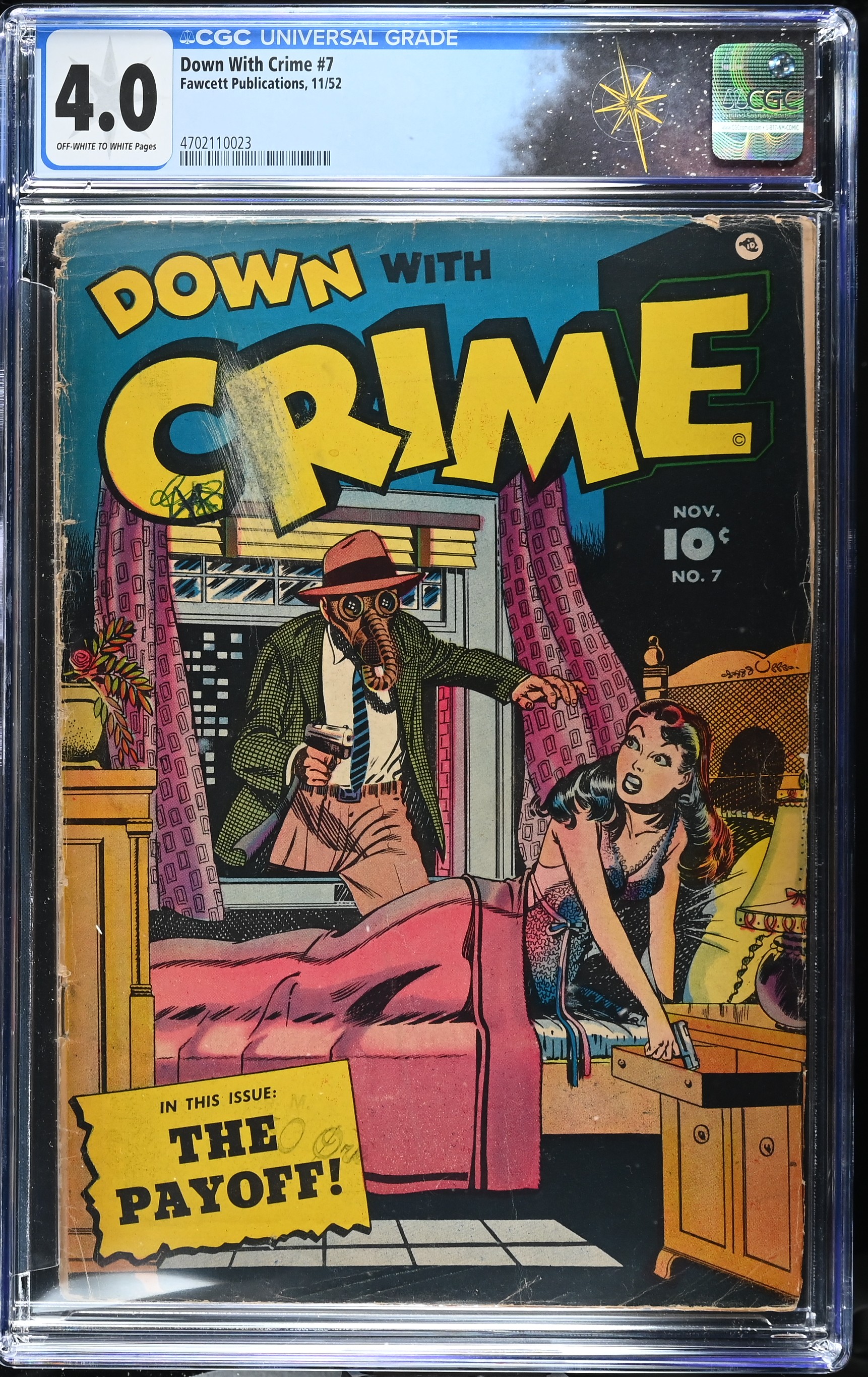 †Down With Crime #7 (Fawcett Publications, 1957) Last issue