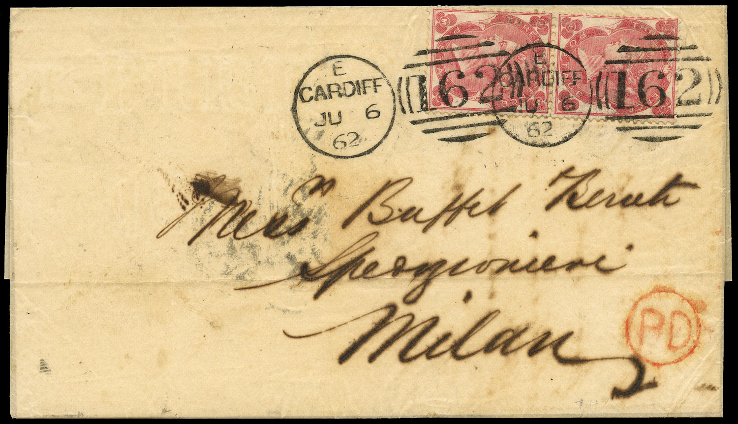GB 1862  SG76 Pl.2 Cover