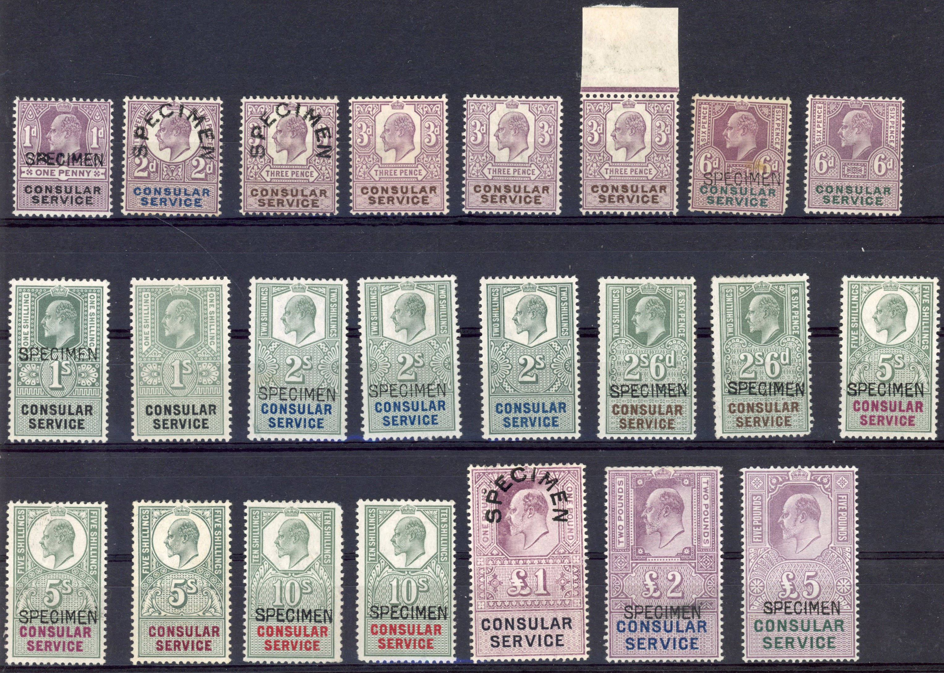 GB Consular Service 1902-16 group