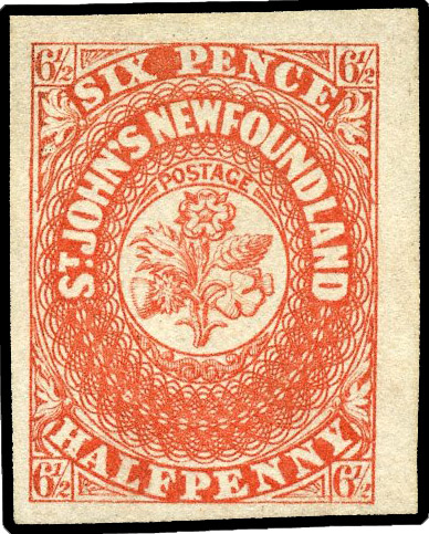 1857 6½d scarlet-vermilion, unused no gum 