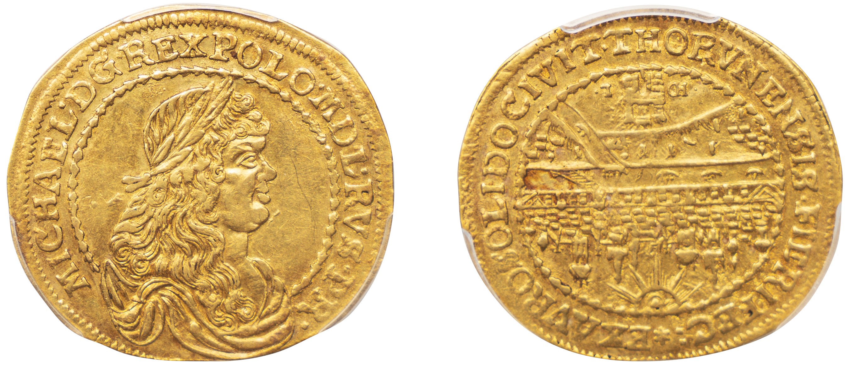 Poland, Thorn, Michael Korybuts (1669‑1673), gold 2 Ducat, no date (1670).