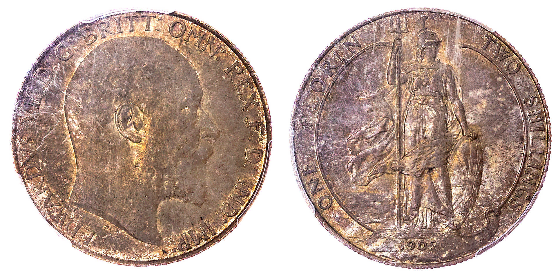 Edward VII (1901-1910), AR Florin, 1905. PCGS MS64 ‘Lingford Collection’