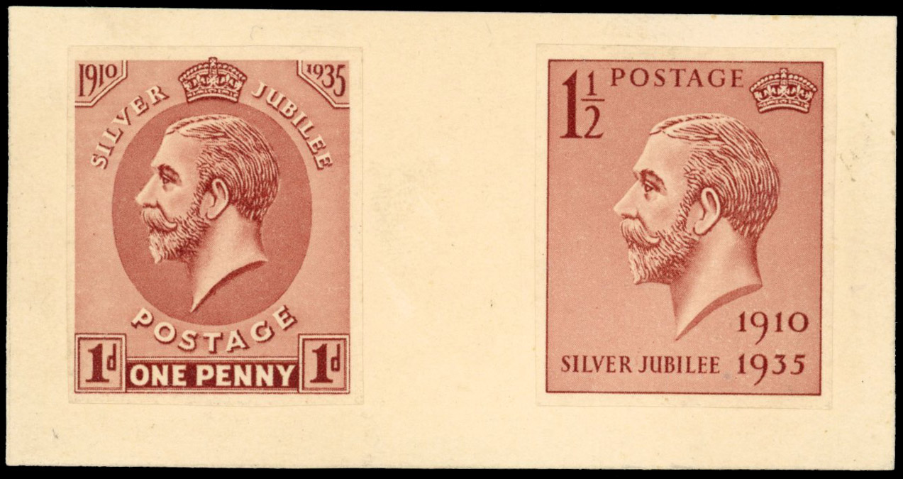 Great Britain 1934 1d and 1½d Silver Jubilee essays