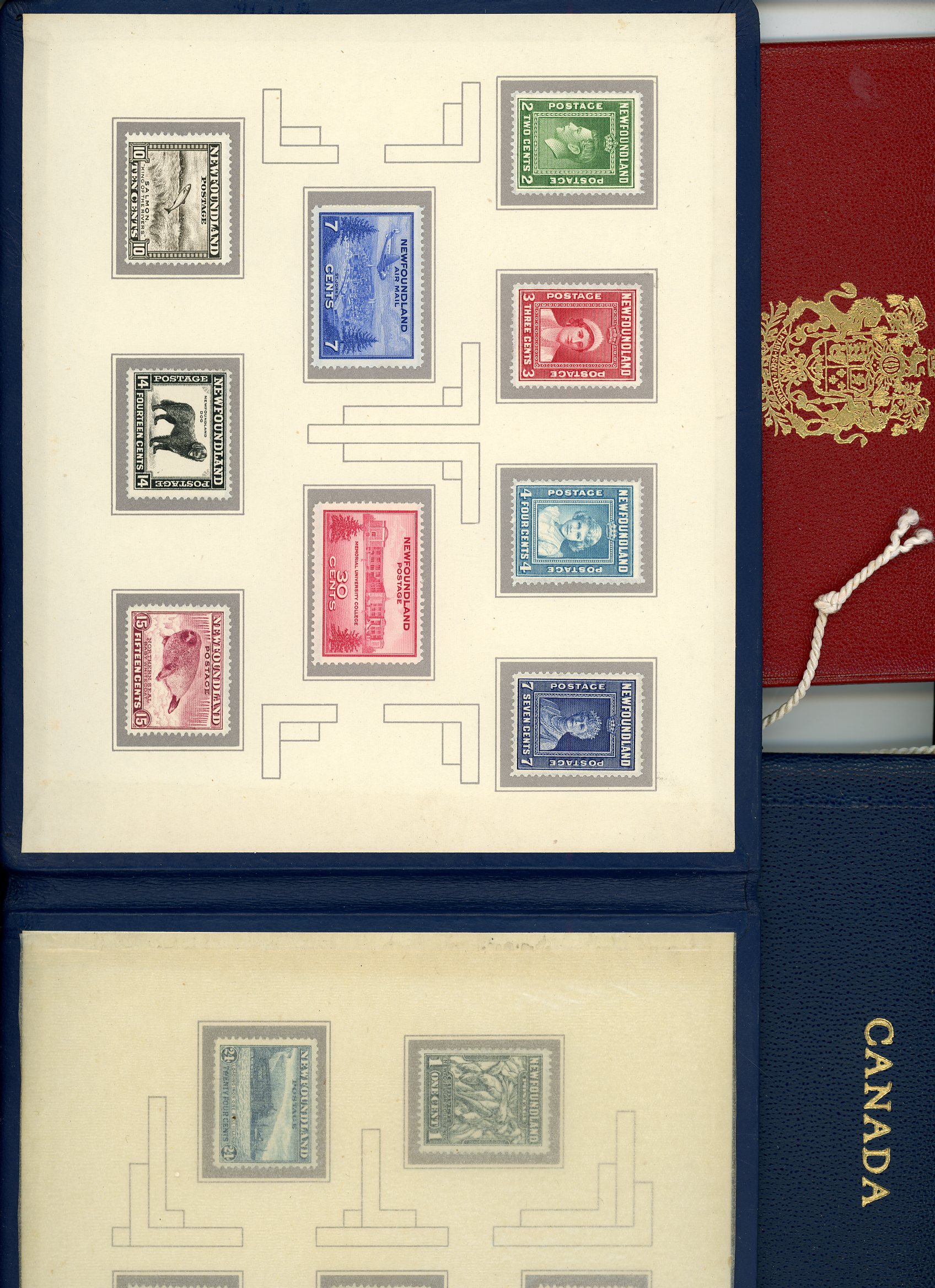 Canada & Newfoundland UPU presentation albums...