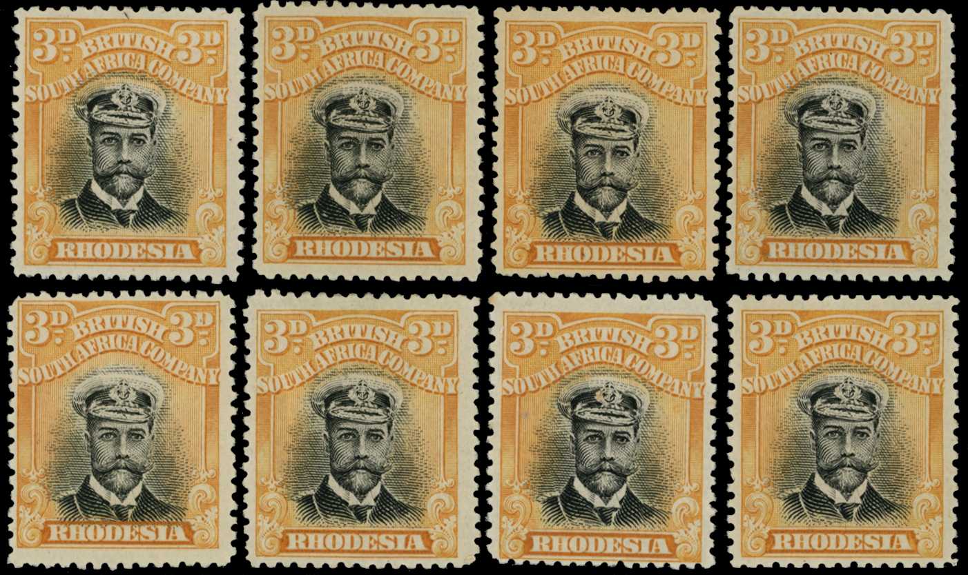 1913-7 3d Head Die II, perf 14. Eight...
