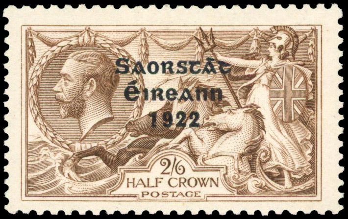 Ireland 1922-23 2s6d variety Accent reversed