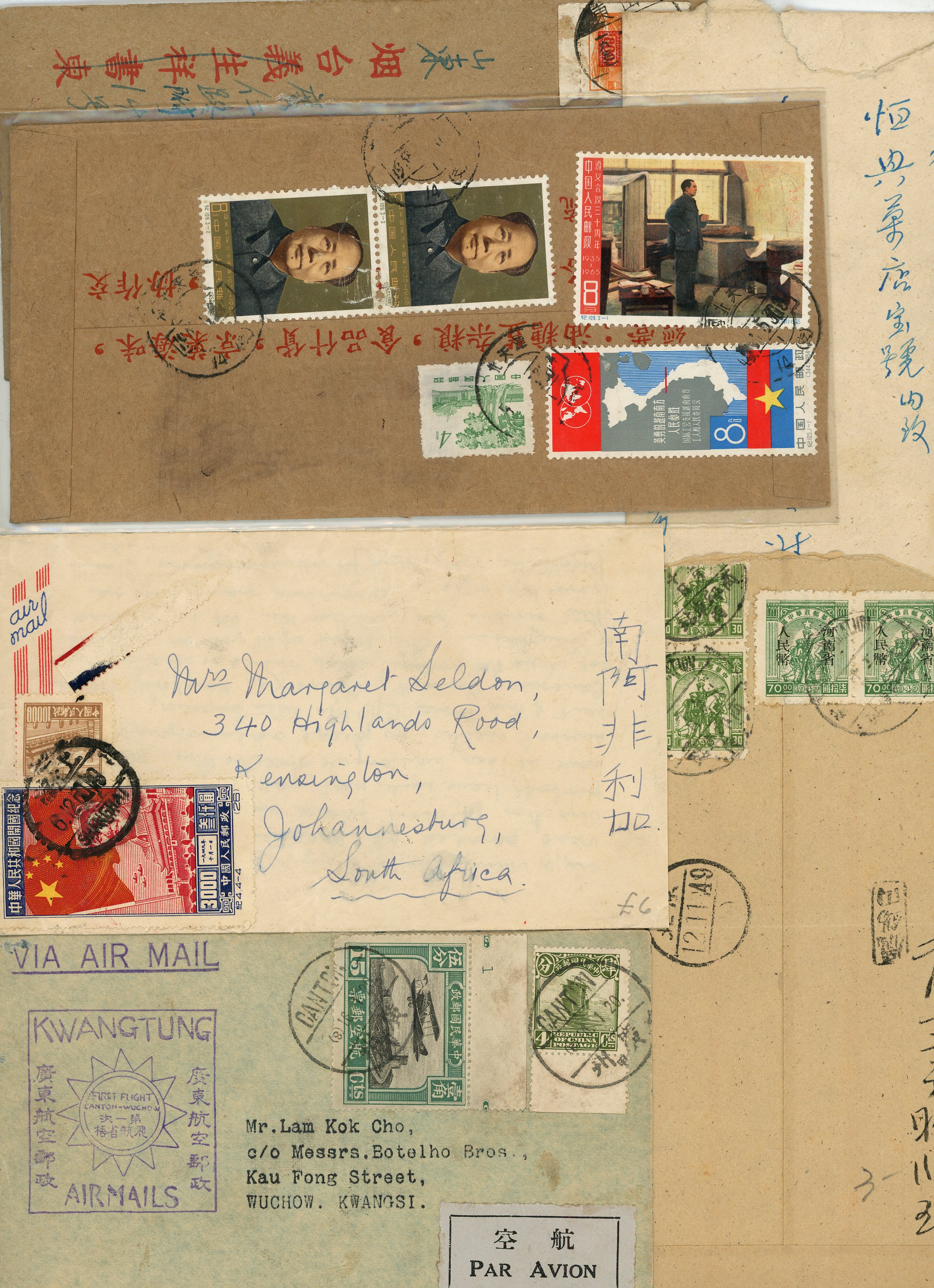 1929-65 (c.) selection of eleven envelopes and a stationery card 