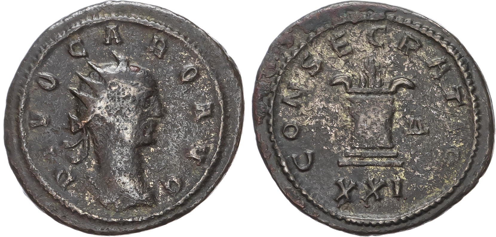 Divo Caro (AD 283), Billon Antoninianus, Rome, 3.85g.