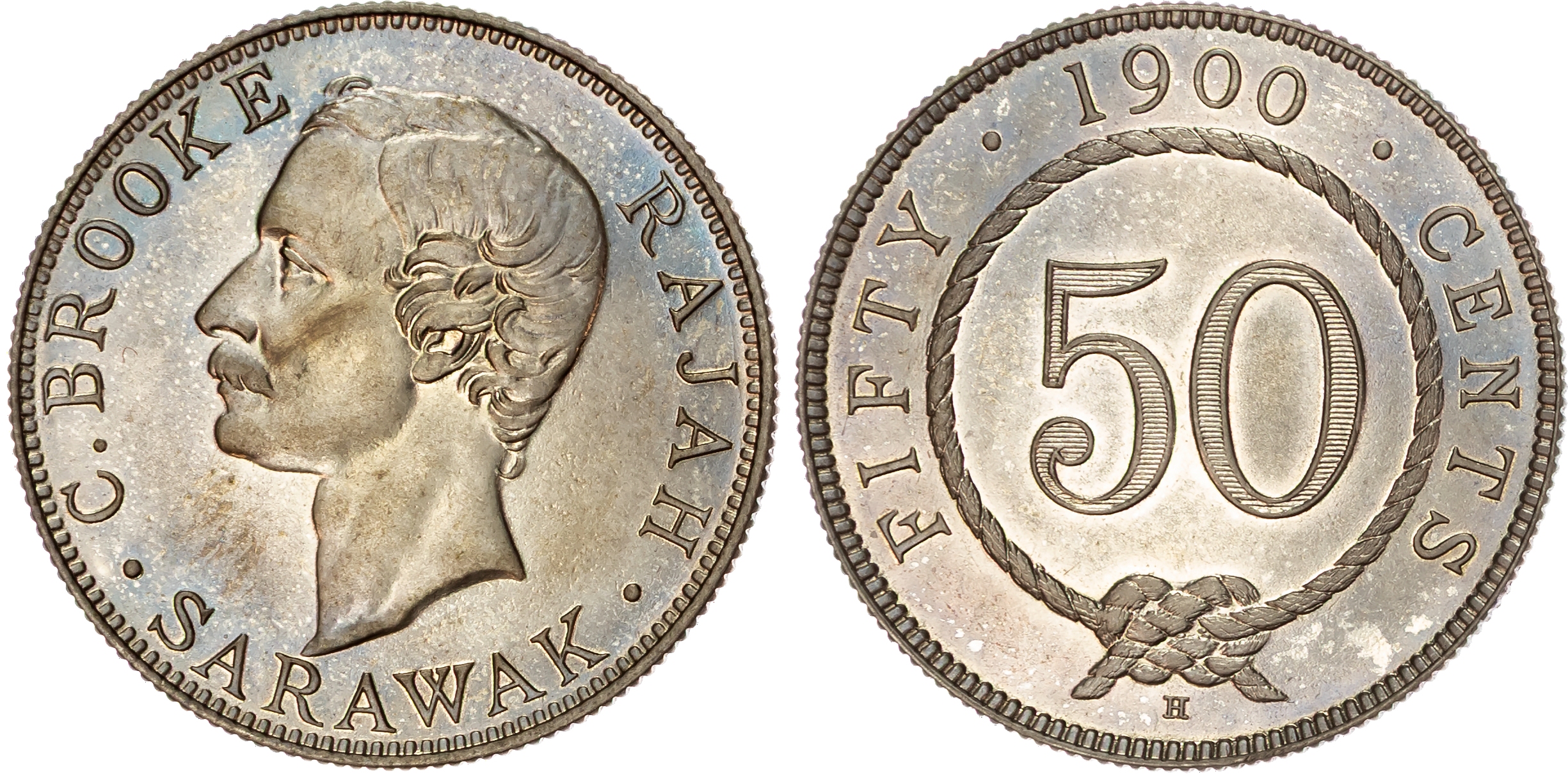 Sarawak, Charles Brooke Rajah, silver 50 Cents, 1900 H