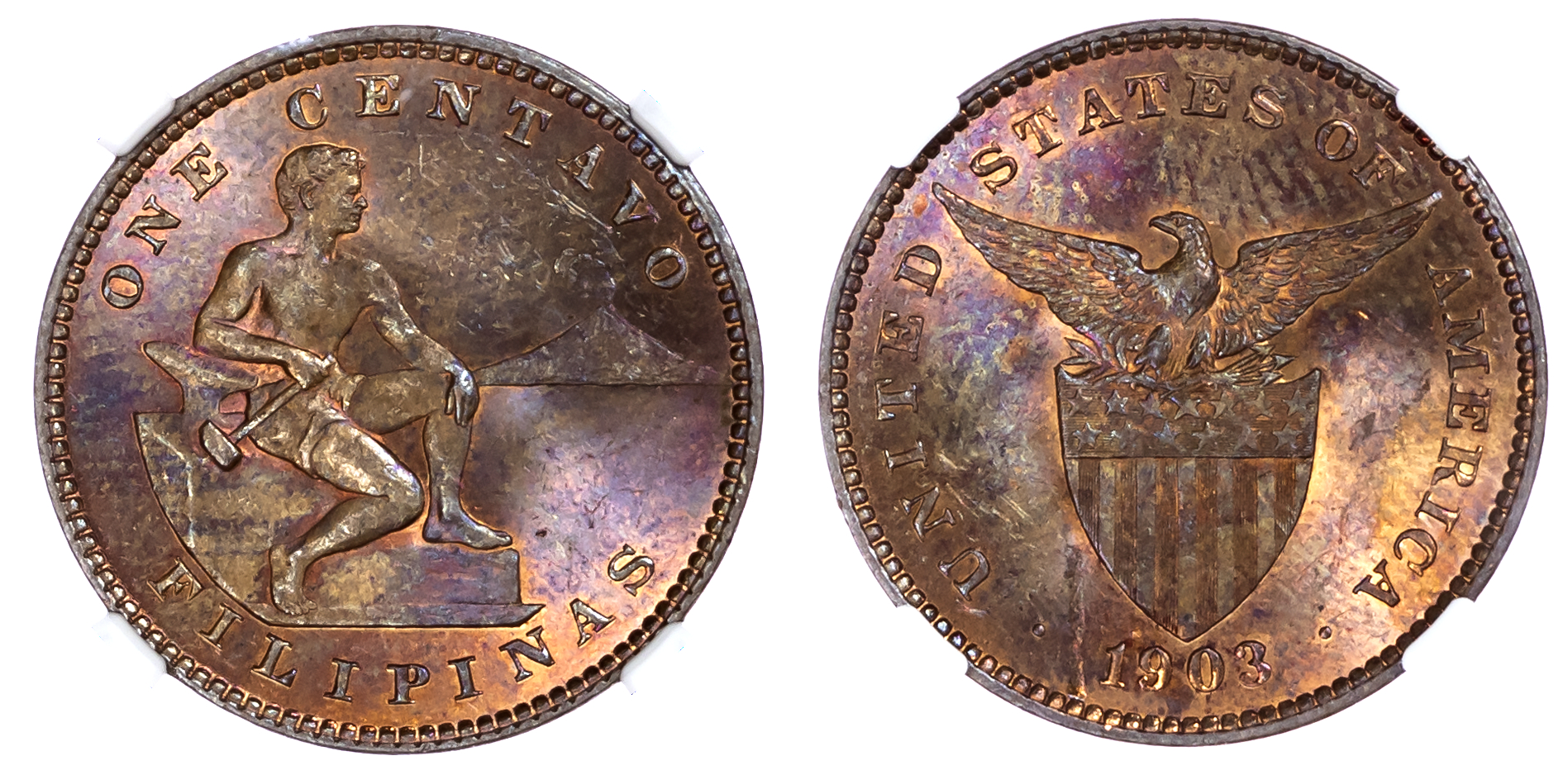 Philippines, bronze 1 Centavo, 1903