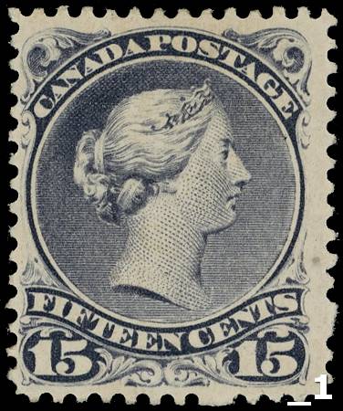 CANADA: 1868-90 15c clear deep violet (thick paper) BPA certificate (1984) very fine, large part o.g. SG 67