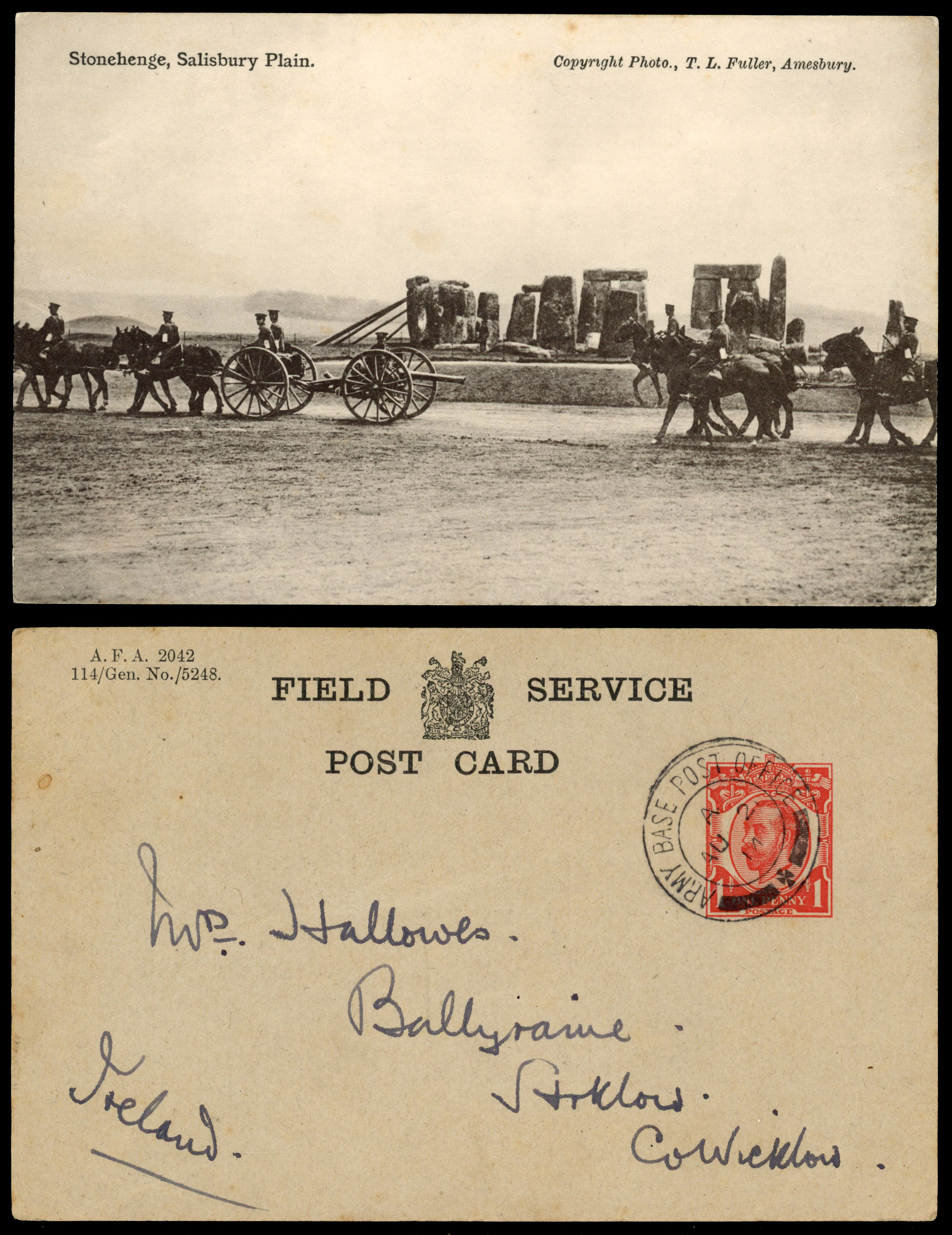 1914 two envelopes bearing rare 'CANADIAN OVERSEAS/(MAPLE LEAF)/EXPEDITIONARY FORCE/FIELD/POST OFFICE/OCT 14 1914' ds