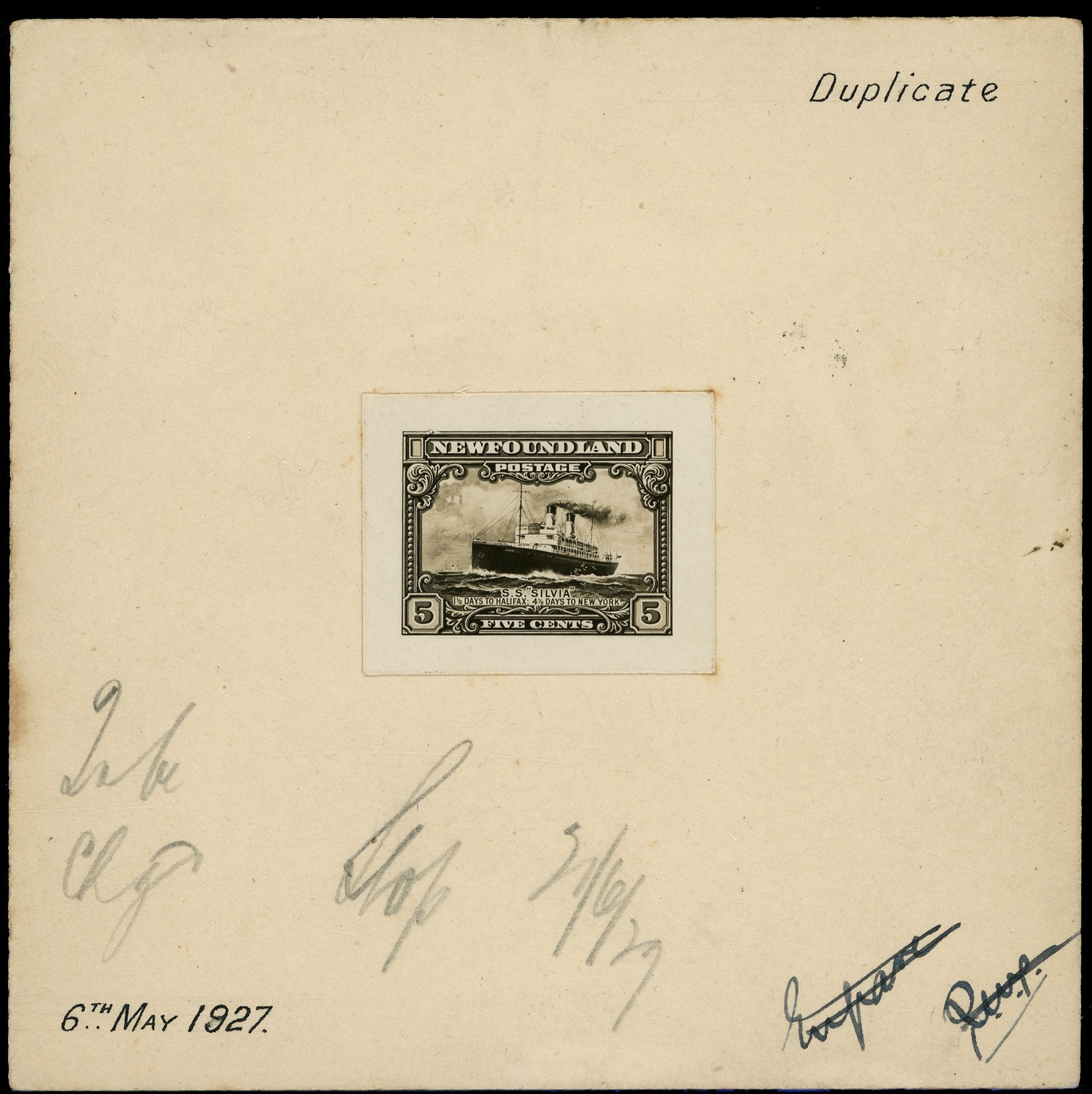 Newfoundland 1938 Publicity 5ct alternative design photographic essay SG...