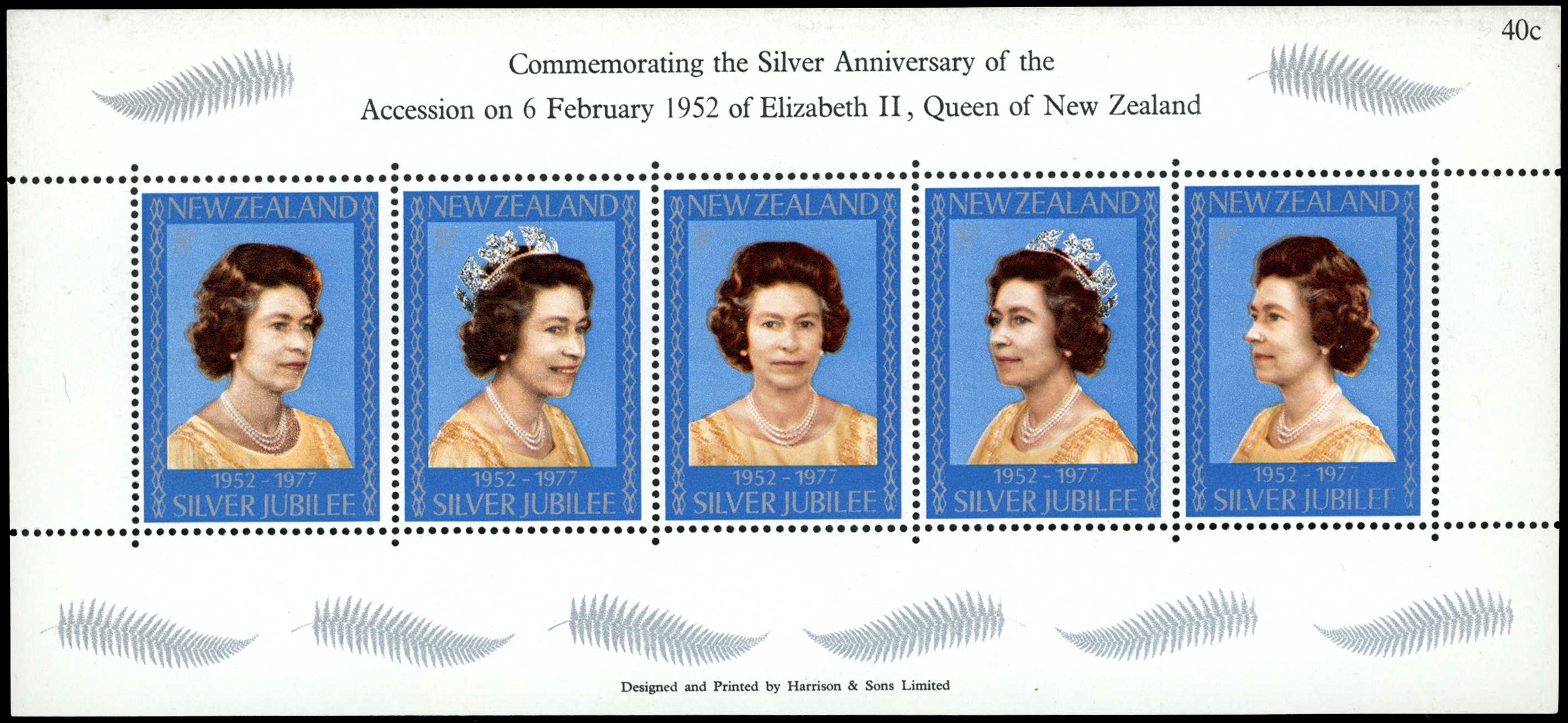 1977 8ct Silver Jubilee miniature sheet of...