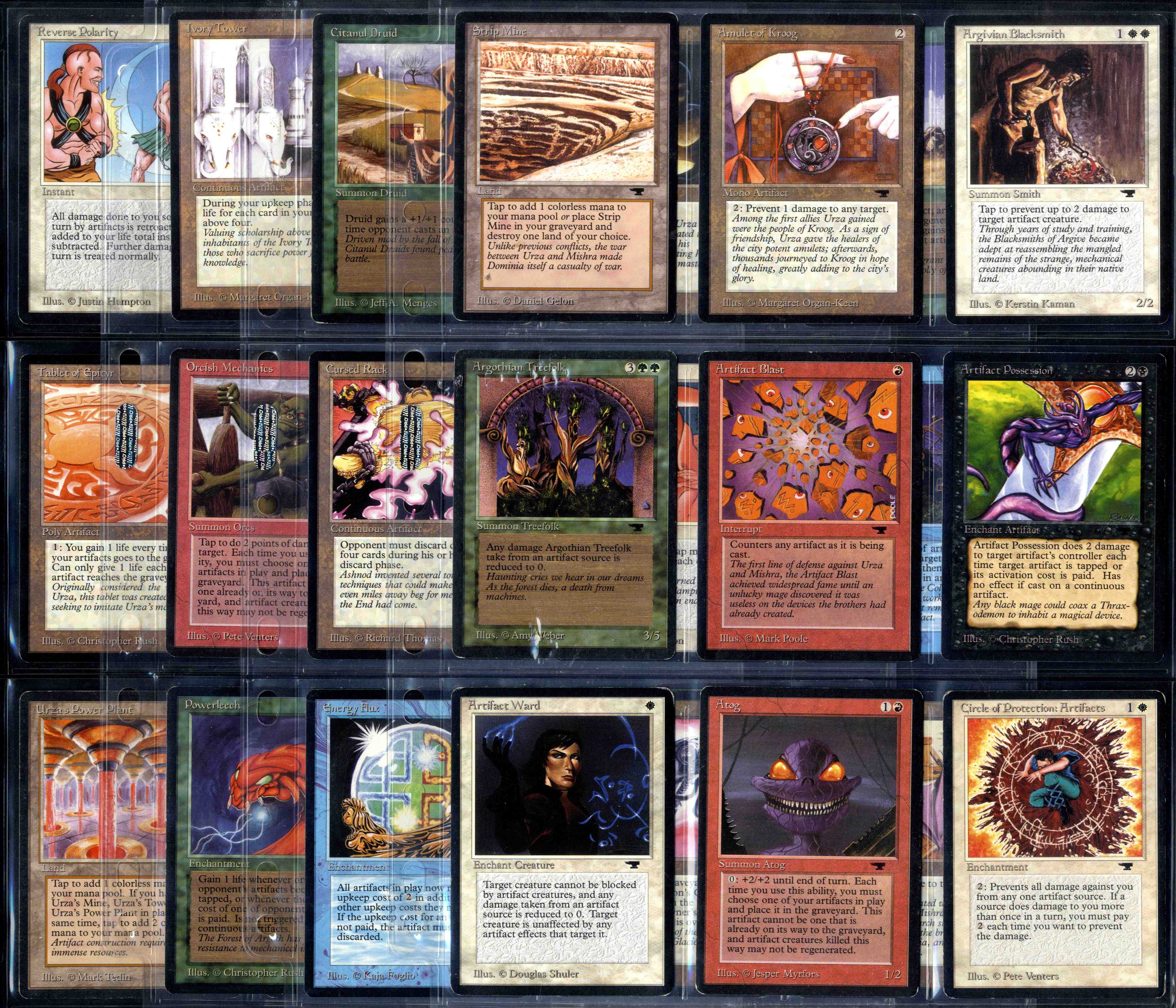 Antiquities - Partial Complete Set - 37 cards