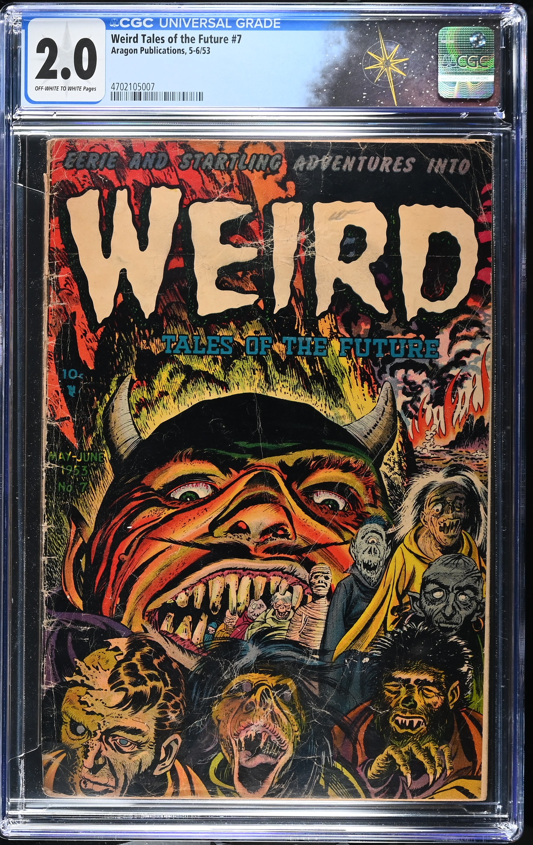 Weird Tales of the Future #7 (Stanley Morse, 1953) CGC 2.0 - Classic horror cover