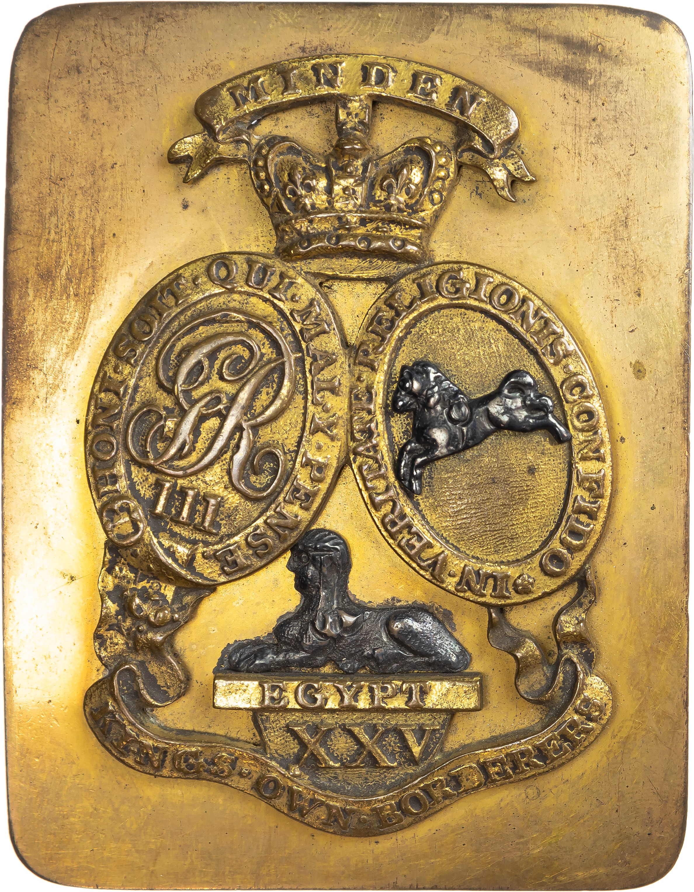 25th Regiment of Foot 1805 1st Pattern Shoulder Belt Plate