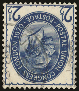 SG437wi 1929 2½d Blue Wmk Inv vfu