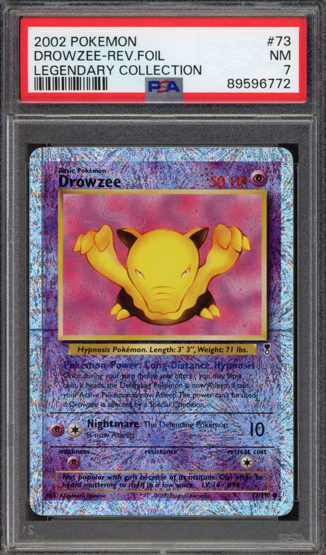 Past auction: Pokémon TCG PSA 7 Drowzee 73 Reverse Foil, Legendary