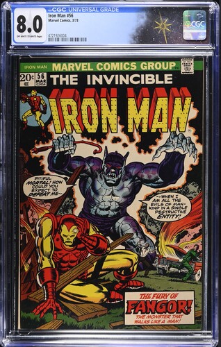 Iron Man #56 CGC 8.0  "Rasputin's Revenge!" (Marvel Comics, 1973) Off-white to white pages