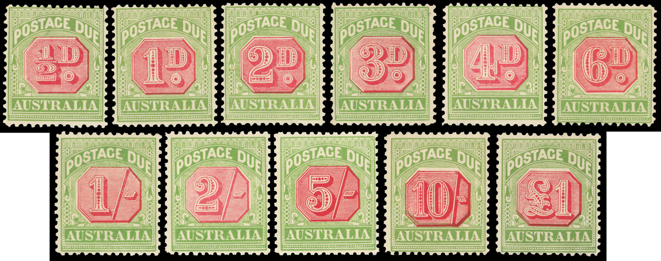Australia Postage Dues SG D63-73 mint